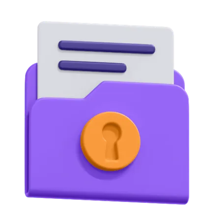 Secured Folder  3D Icon