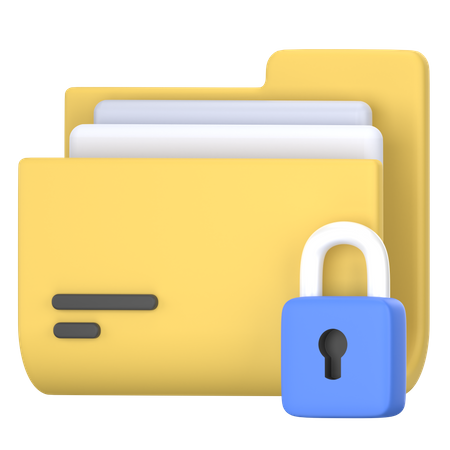 Secured folder  3D Icon