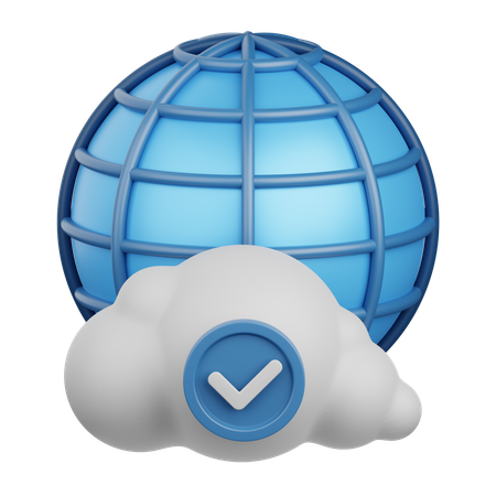 Secured network  3D Icon