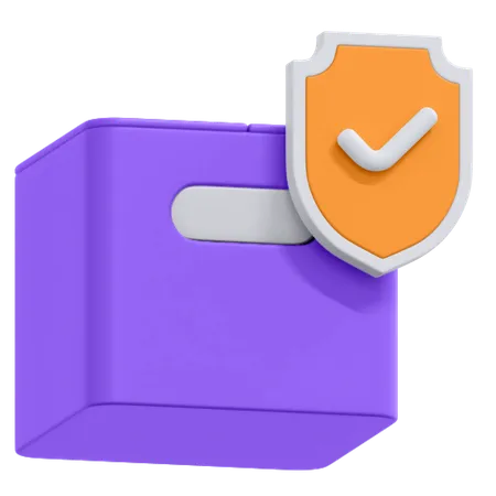 An Icon Of Secured Package In 3 D Format 3D Icon