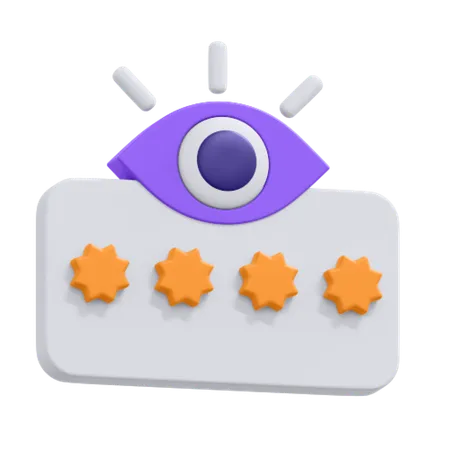 An Icon Of Secured Password 3D Icon
