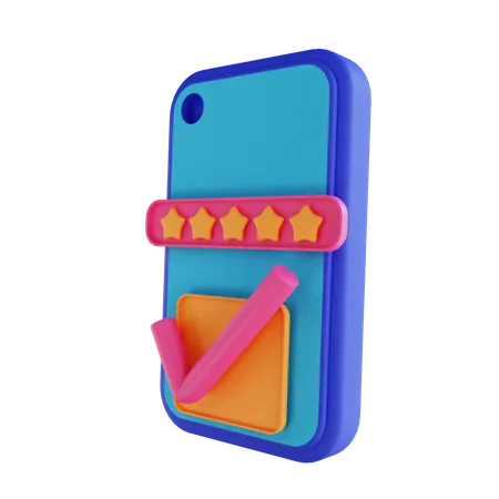Secured Smartphone  3D Illustration