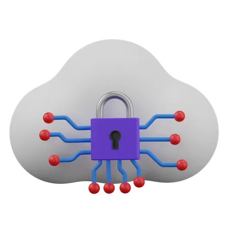 Cloud sécurisé  3D Icon