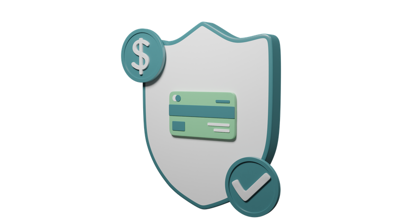 Sécurité des cartes de crédit  3D Icon