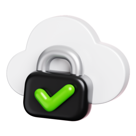 Sécurité du cloud  3D Icon