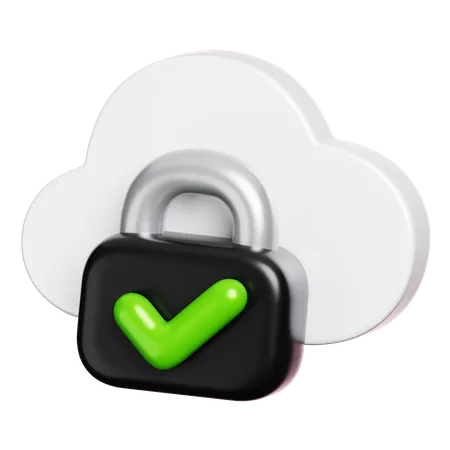 Sécurité du cloud  3D Icon