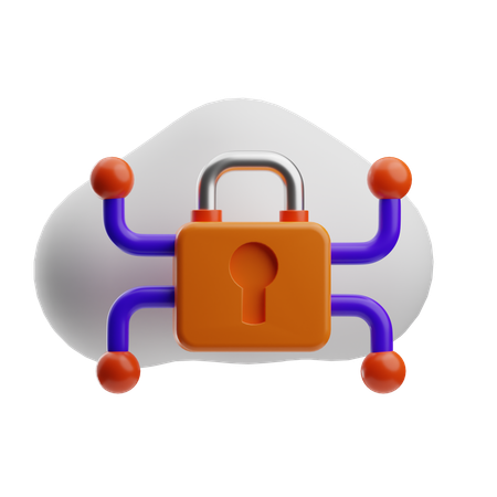 Sécurité du cloud  3D Icon