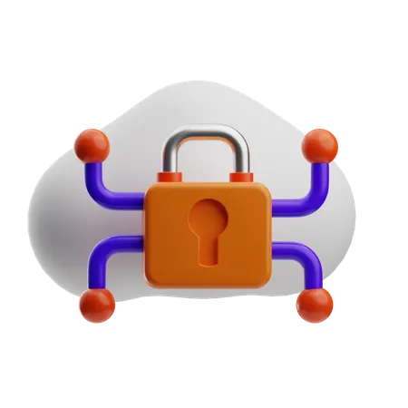 Sécurité du cloud  3D Icon