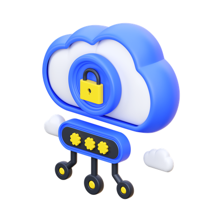 Sécurité du cloud  3D Icon