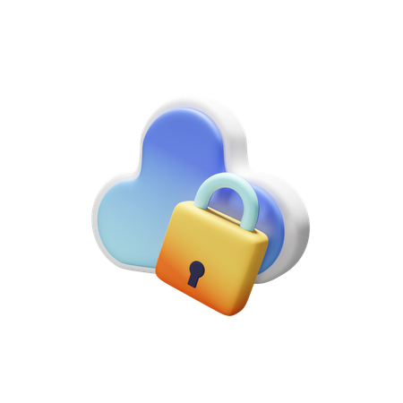 Sécurité du cloud  3D Icon