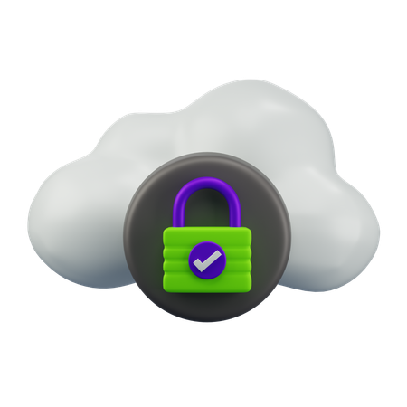 Sécurité du cloud  3D Icon