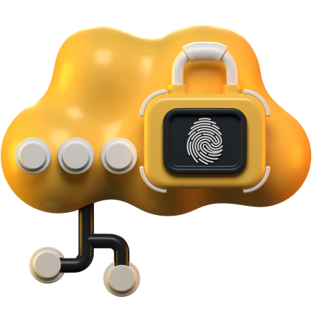 Sécurité du cloud  3D Icon