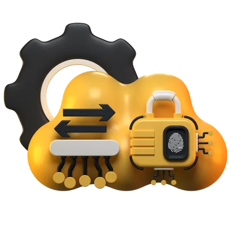 Sécurité du cloud  3D Icon