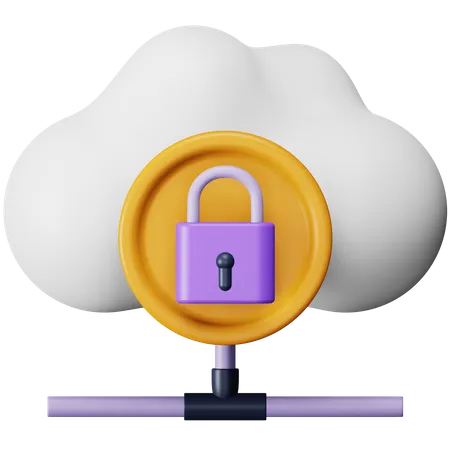 Sécurité du cloud  3D Icon