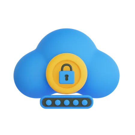 Sécurité du cloud  3D Icon