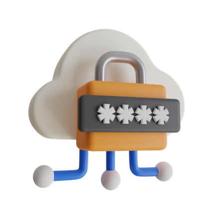 Sécurité du cloud  3D Icon