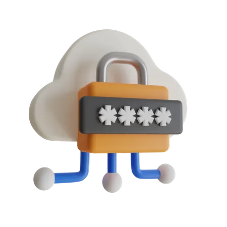 Sécurité du cloud  3D Icon