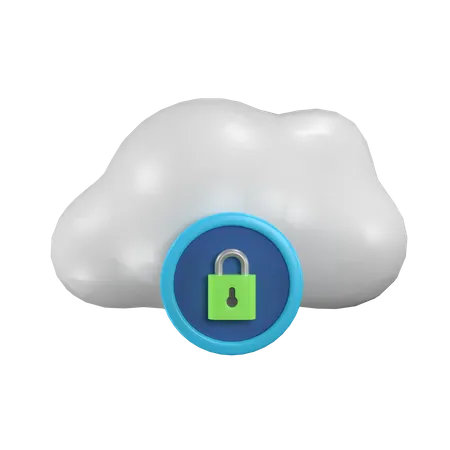 Sécurité du cloud  3D Icon