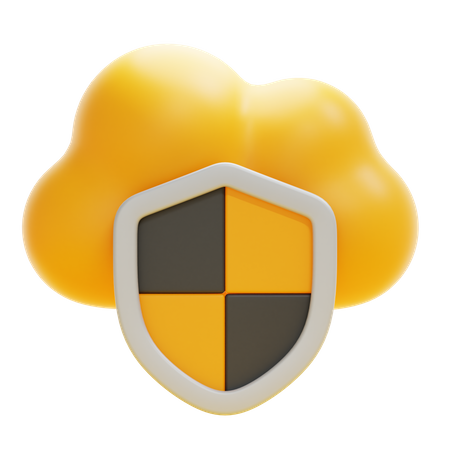 Sécurité du cloud  3D Icon