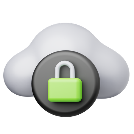 Sécurité du cloud  3D Icon