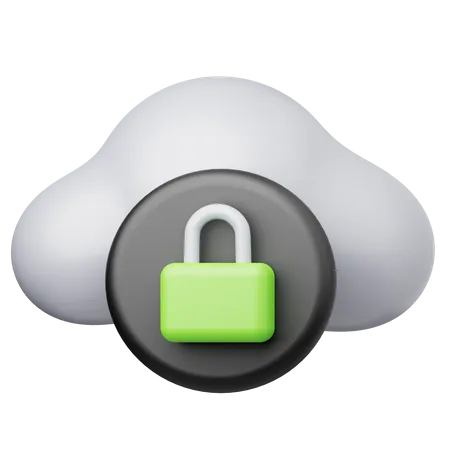 Sécurité du cloud  3D Icon