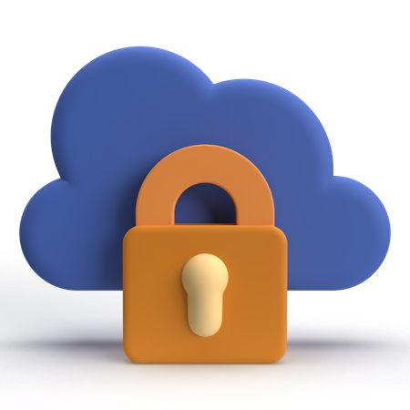 Sécurité du cloud  3D Icon