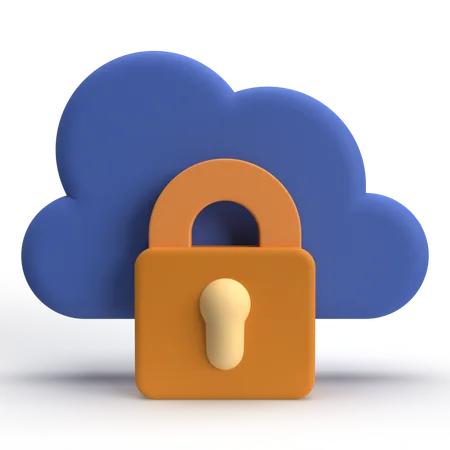 Sécurité du cloud  3D Icon