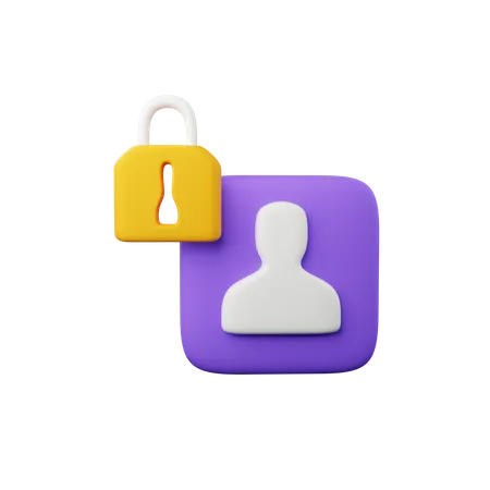 Sécurité des données personnelles  3D Icon
