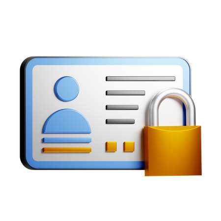 Sécurité des données personnelles  3D Icon