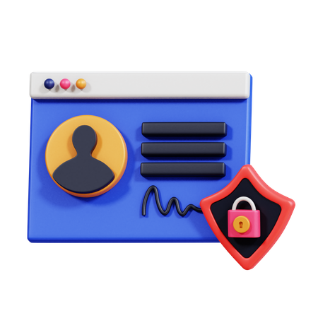 Sécurité des données personnelles  3D Icon