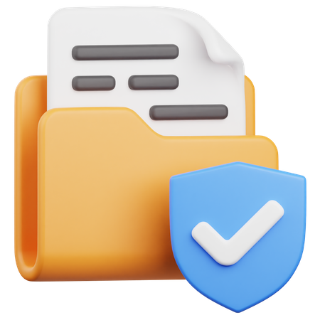 Sécurité des dossiers  3D Icon