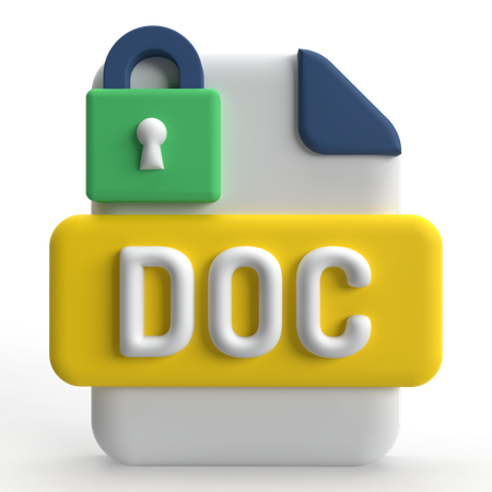 Sécurité des fichiers  3D Icon