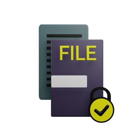 Sécurité des fichiers  3D Icon