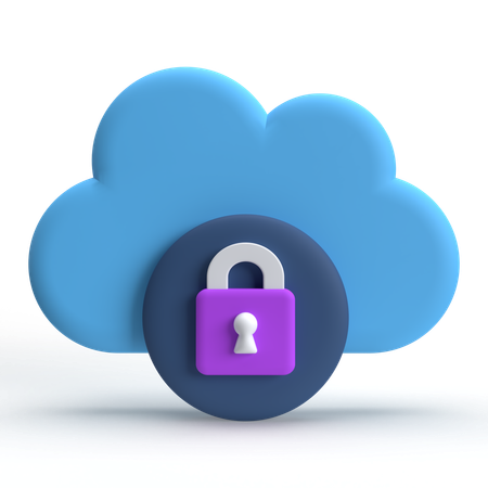 Sécurité du cloud  3D Icon