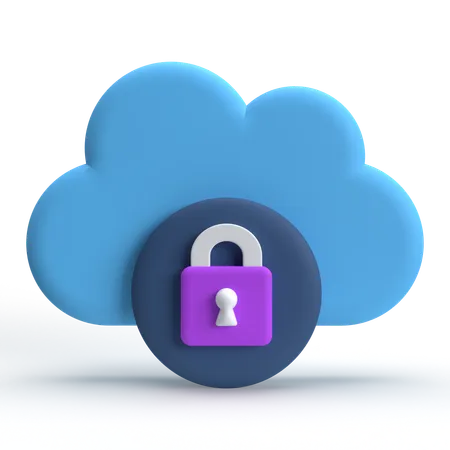 Sécurité du cloud  3D Icon