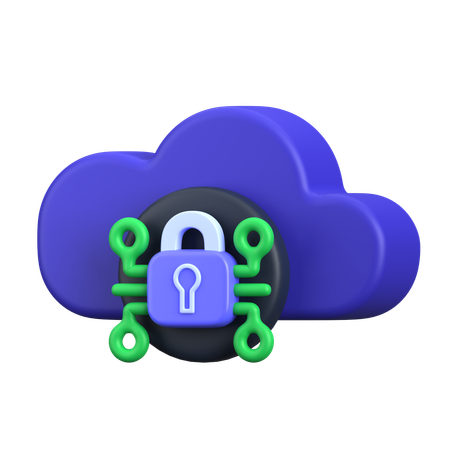 Sécurité du cloud  3D Icon