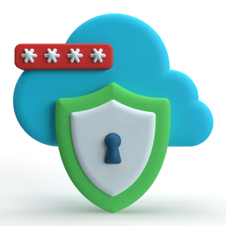 Sécurité du cloud  3D Icon