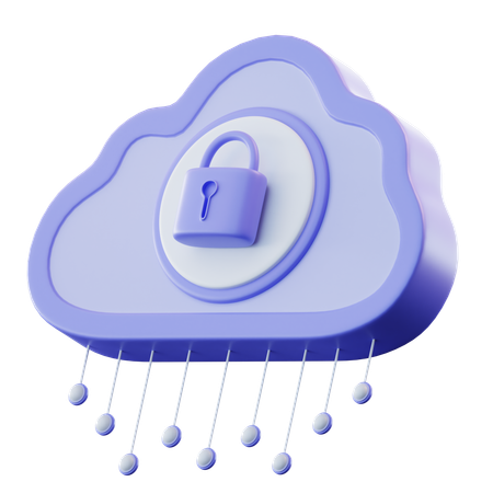 Sécurité du cloud  3D Icon