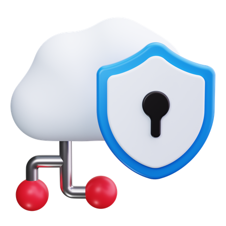 Sécurité du cloud  3D Icon