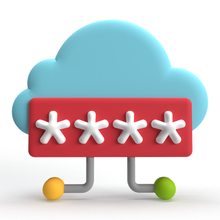 Sécurité du cloud  3D Icon