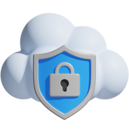 Sécurité du cloud  3D Icon