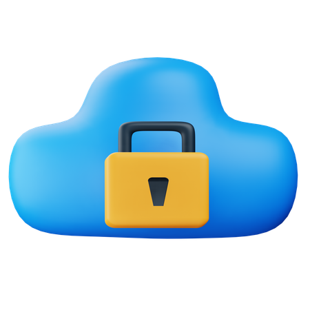 Sécurité du cloud  3D Icon