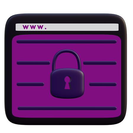 Sécurité du navigateur  3D Icon
