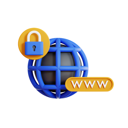 Sécurité du site Web  3D Icon