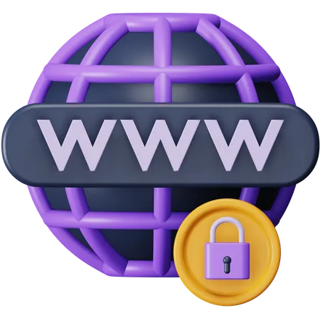 Sécurité du site Web  3D Icon