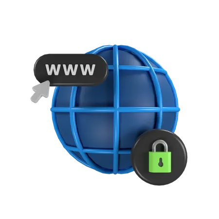 Sécurité du site Web  3D Icon