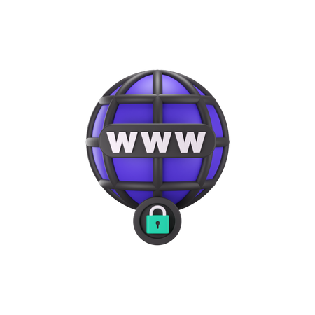 Sécurité du site Web  3D Icon