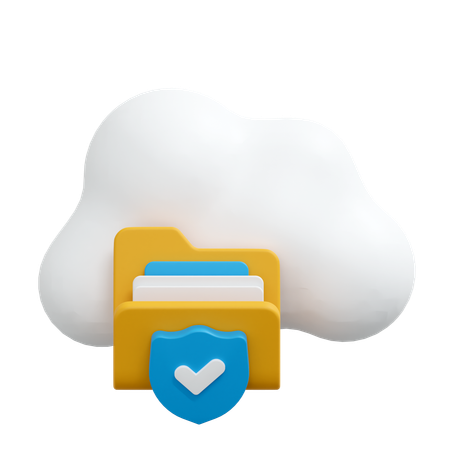 Sécurité du stockage cloud  3D Icon