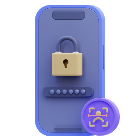 Identification faciale de sécurité  3D Icon