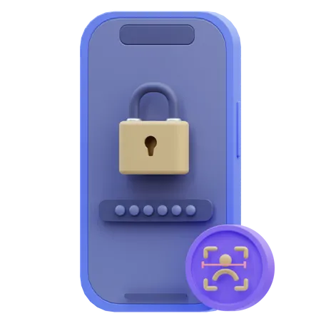 Identification faciale de sécurité  3D Icon